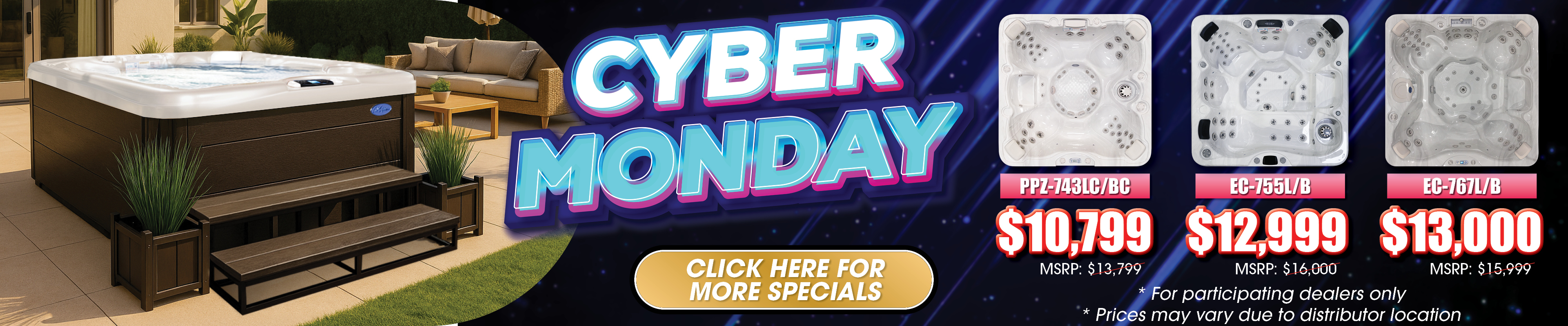 Calspas hot tub being used in a family setting - Bordeaux